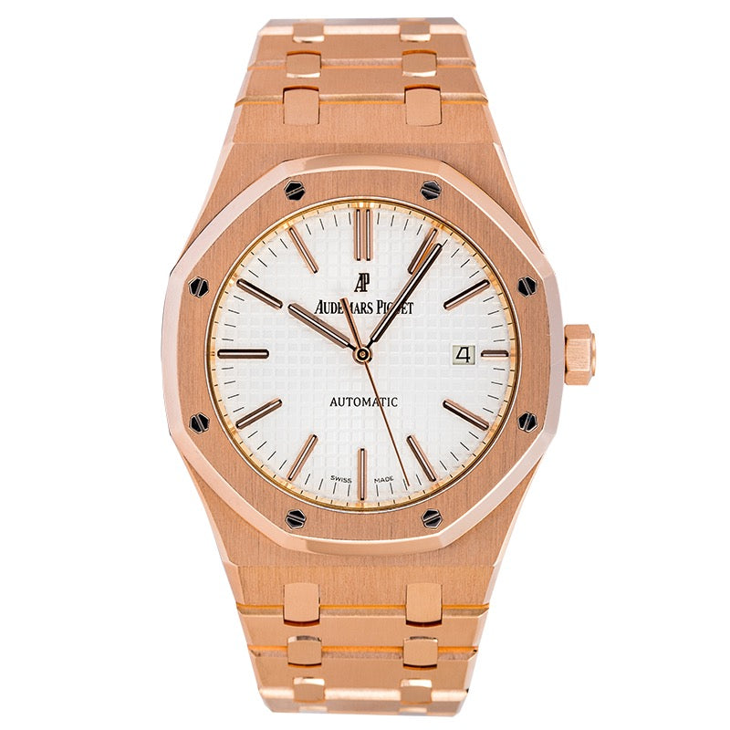 Audemars Piguet Royal Oak 41 Rose Gold with Silver-Toned Dial 15400OR.OO.1220OR.02