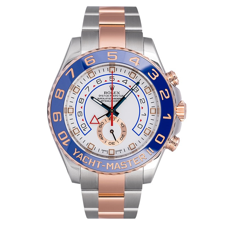 Rolex Yacht-Master II Rose Gold and Steel White Dial 116681