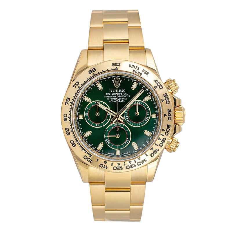 Rolex Daytona 18ct Yellow Gold Green Dial 116508