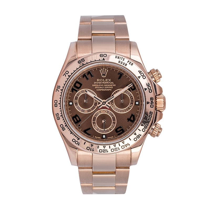 Rolex Daytona 18ct Everose Gold Chocolate/Arabic Dial 116505