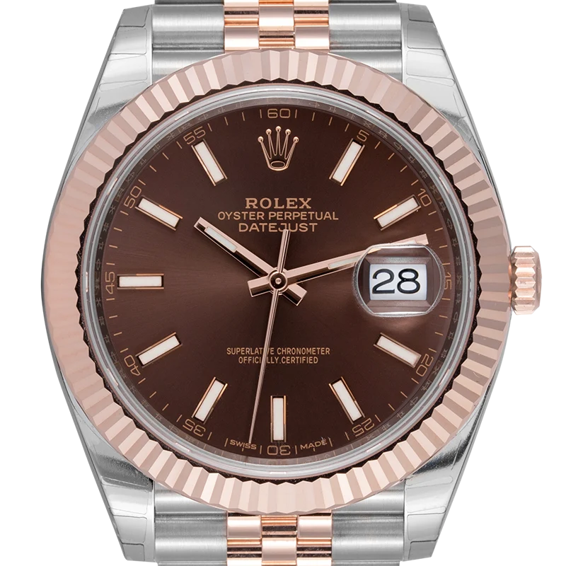 Rolex Datejust II Steel & Everose Chocolate Index 126331