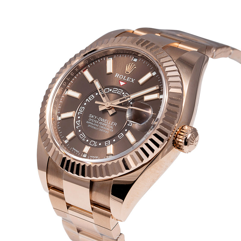 Rolex Sky-Dweller Rose Gold Chocolate Dial 326935