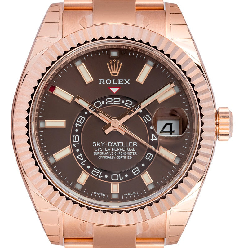 Rolex Sky-Dweller Rose Gold Chocolate Dial 326935