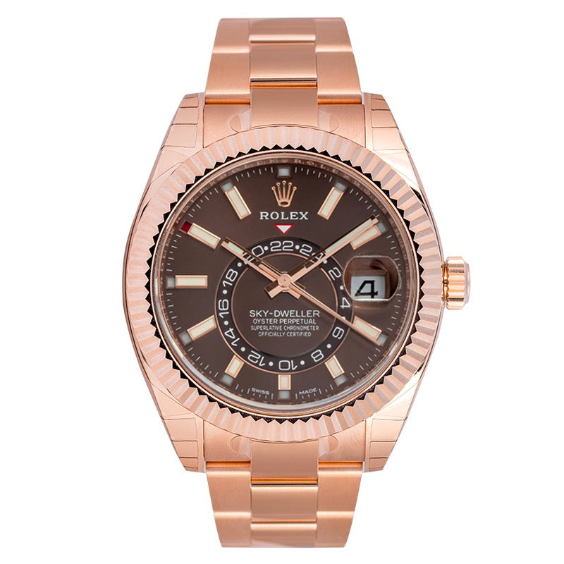 Rolex Sky-Dweller Rose Gold Chocolate Dial 326935