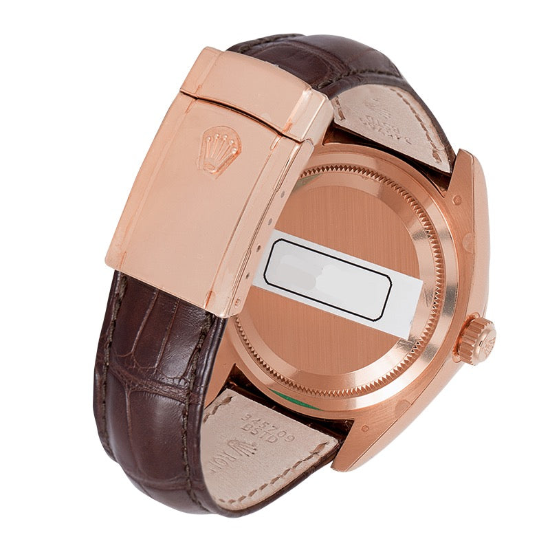 Rolex Sky-Dweller Rose Gold Chocolate Arab Leather 326135