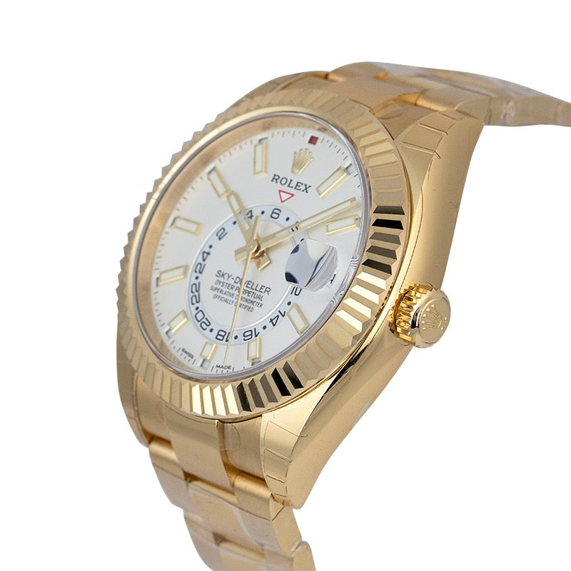 Rolex Sky-Dweller 18ct Yellow Gold White Dial 326938