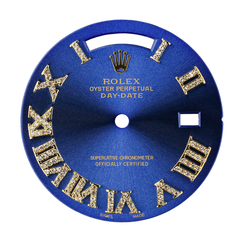 Rolex Day-Date 41mm Blue/Diamond Numerals Custom Dial