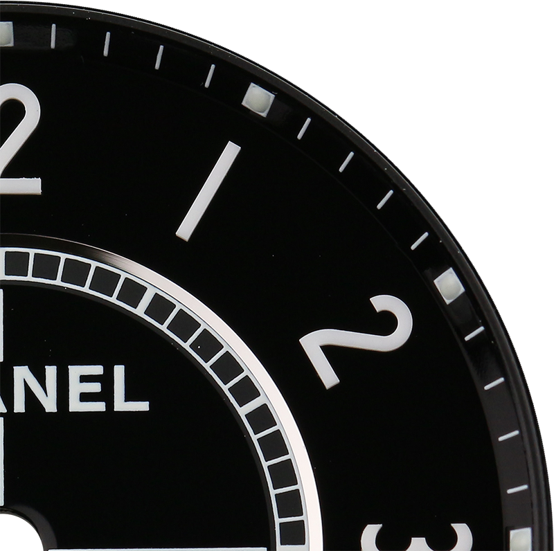 Chanel J12 38mm Black/ White Arabic Numeral Custom Dial