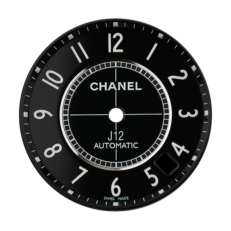 Chanel J12 38mm Black/ White Arabic Numeral Custom Dial