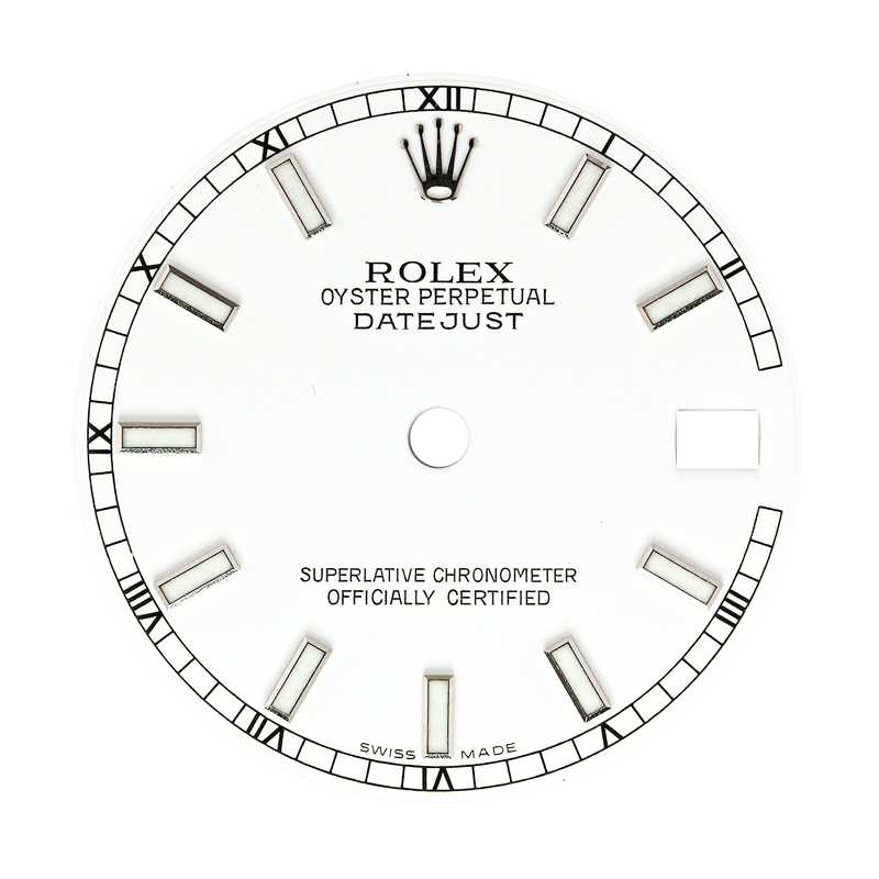 Rolex DateJust 31mm White/Index Original Factory Dial