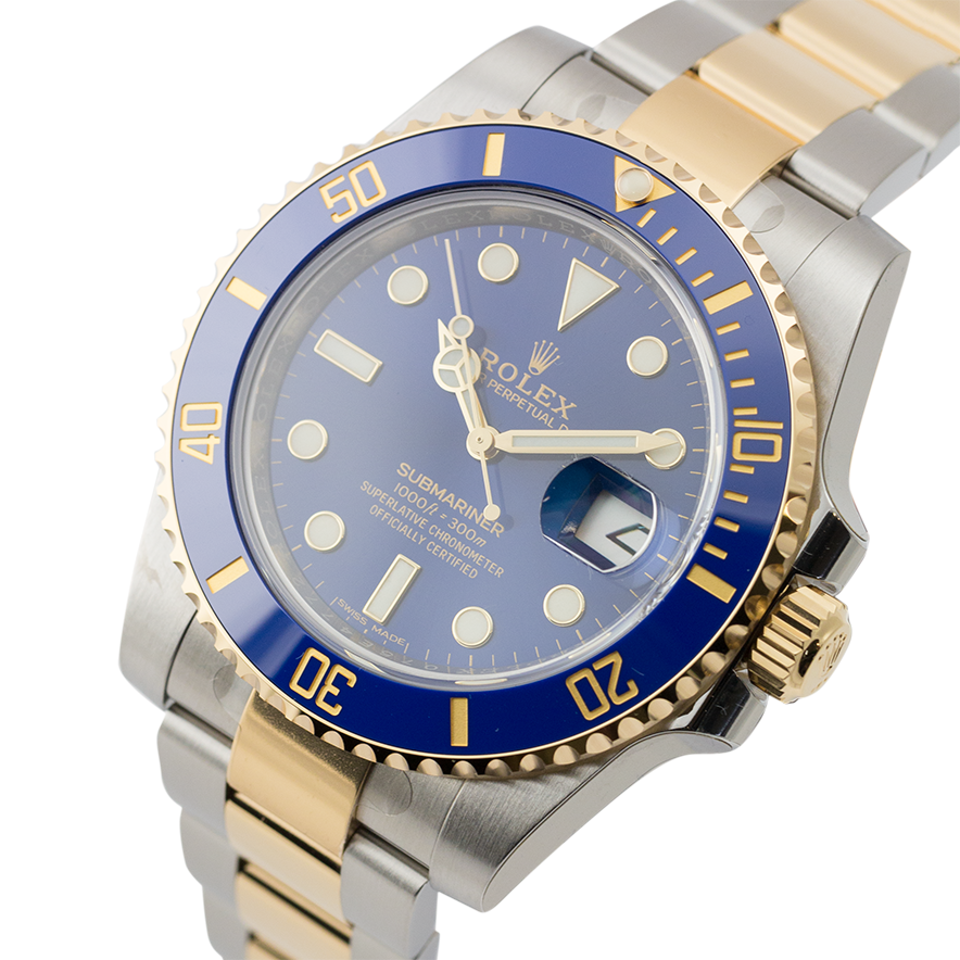 Rolex Submariner Stainless Steel and Yellow Gold Blue Dial 116613LB