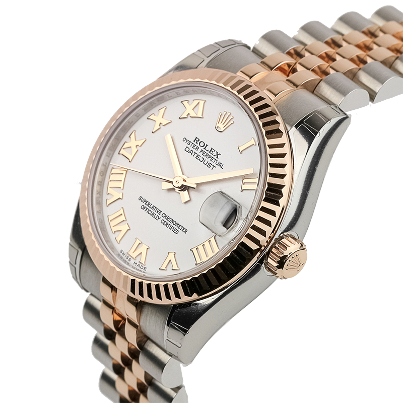 Rolex DateJust 36mm Steel/Rose Gold White/Roman Jubilee 116231