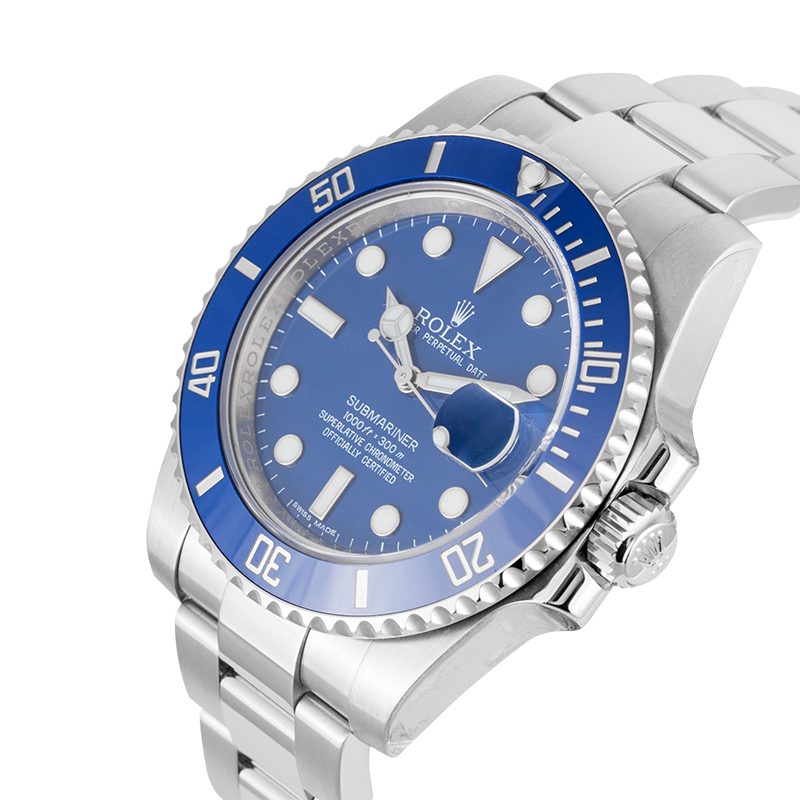 Rolex Submariner Date 18ct White Gold Watch Blue Dial 116619LB