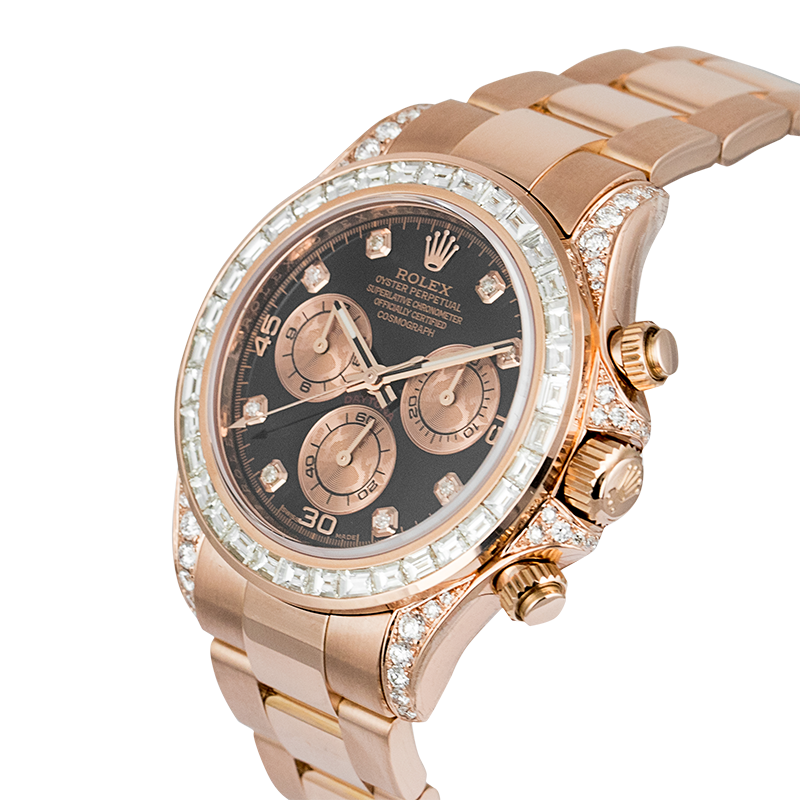 Rolex Daytona 18ct Everose Gold Custom Diamond Set 116505