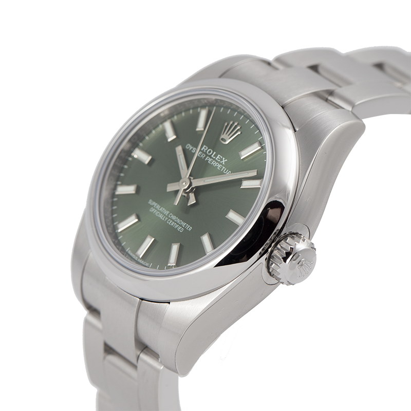 Rolex Oyster Perpetual 26 Steel Olive Green/Index 176200