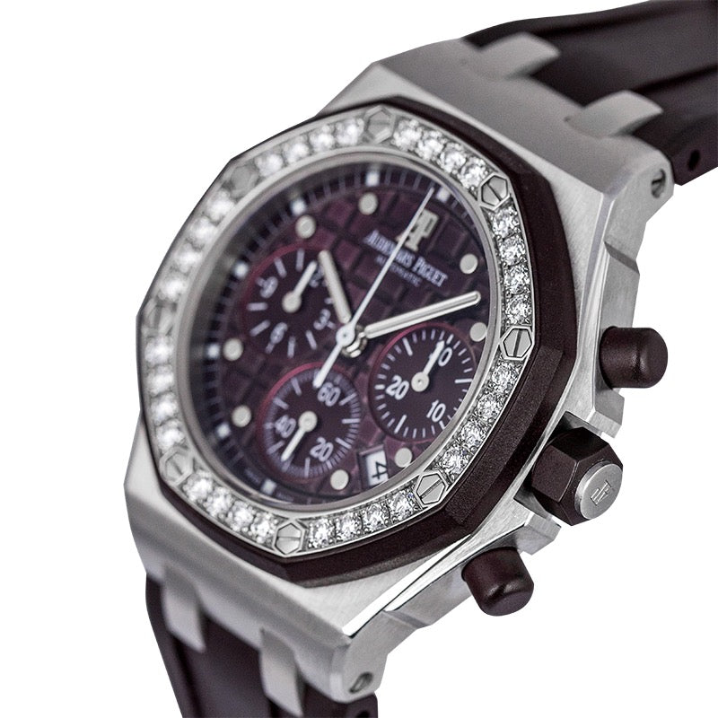 Audemars piguet royal oak offshore 37mm diamond bezel purple dial 26048SK.ZZ.D066CA.01