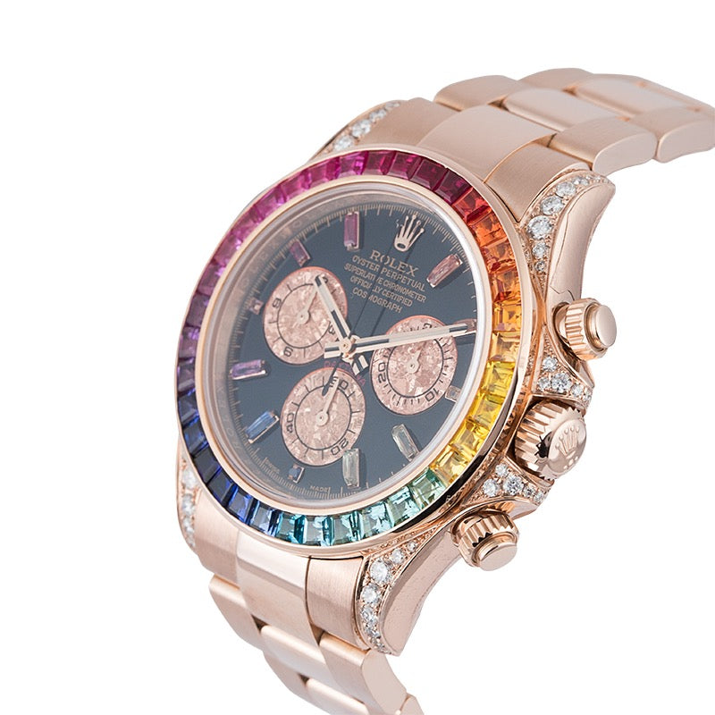 Rolex Daytona 18ct Everose Gold Custom Rainbow 116505