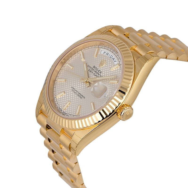 Rolex Day-Date 40 18ct Yellow Gold Diagonal Motif 228238