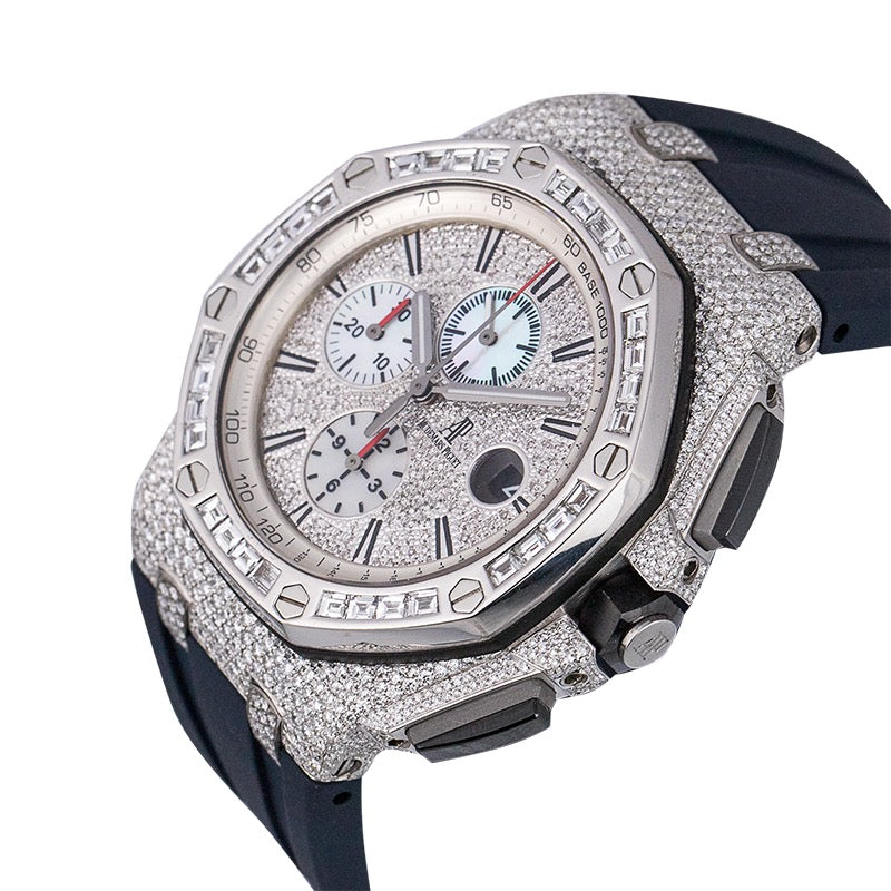 Custom Diamond Set Audemars Piguet Royal Oak Offshore 44mm Steel Watch