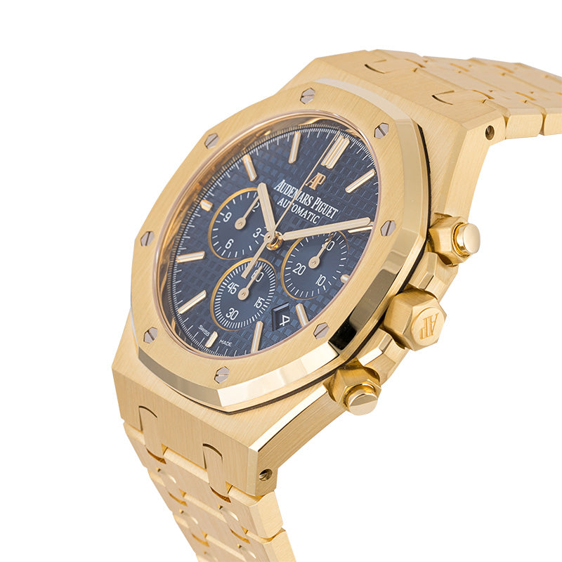 Audemars Piguet Royal Oak Chronograph Yellow Gold Blue Dial