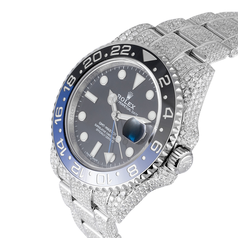 Rolex GMT-Master II Stainless Steel Full Diamond Set 116710BLNR