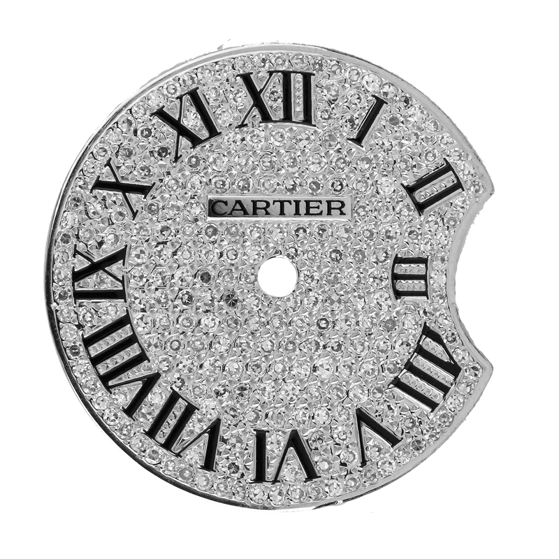 Cartier Ballon Bleu 28mm Diamond Pavé Custom Dial