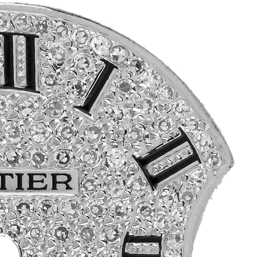 Cartier Ballon Bleu 28mm Diamond Pavé Custom Dial