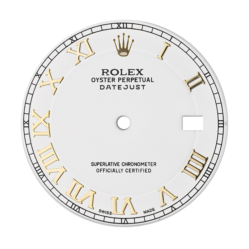 Rolex DateJust 41mm White/Gold Roman Numerals Custom Dial