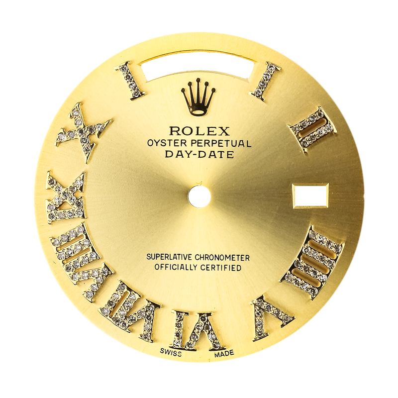 Rolex Day-Date 41mm Gold/Diamond Numerals Custom Dial