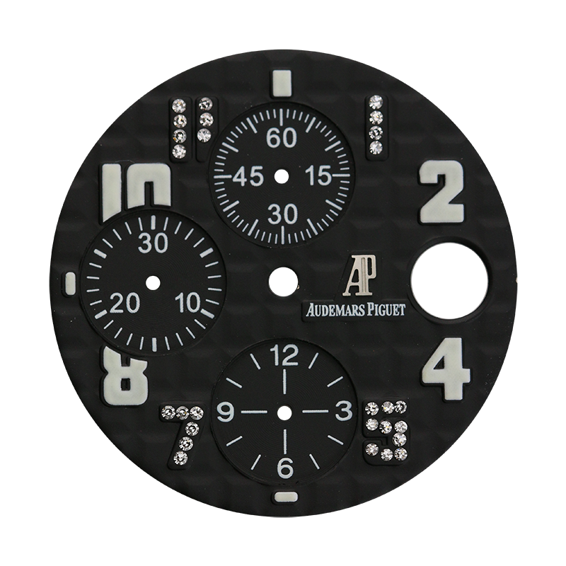 Audemars Piguet 42mm Black Méga Tapisserie Pattern Custom Dial