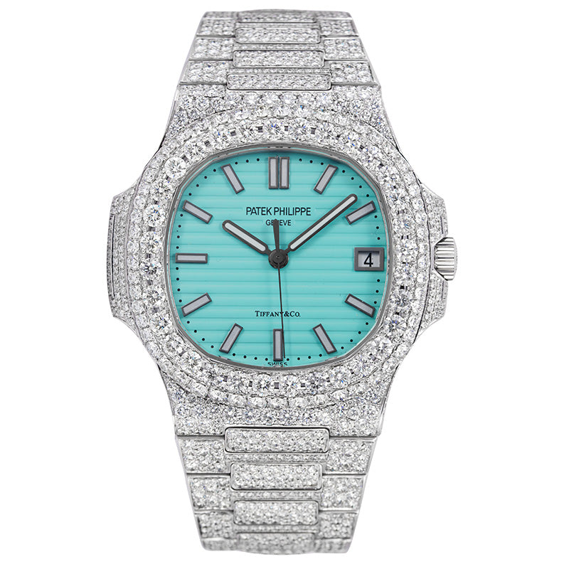 Custom Diamond Set Patek Philippe 5711 Custom Tiffany Blue Dial