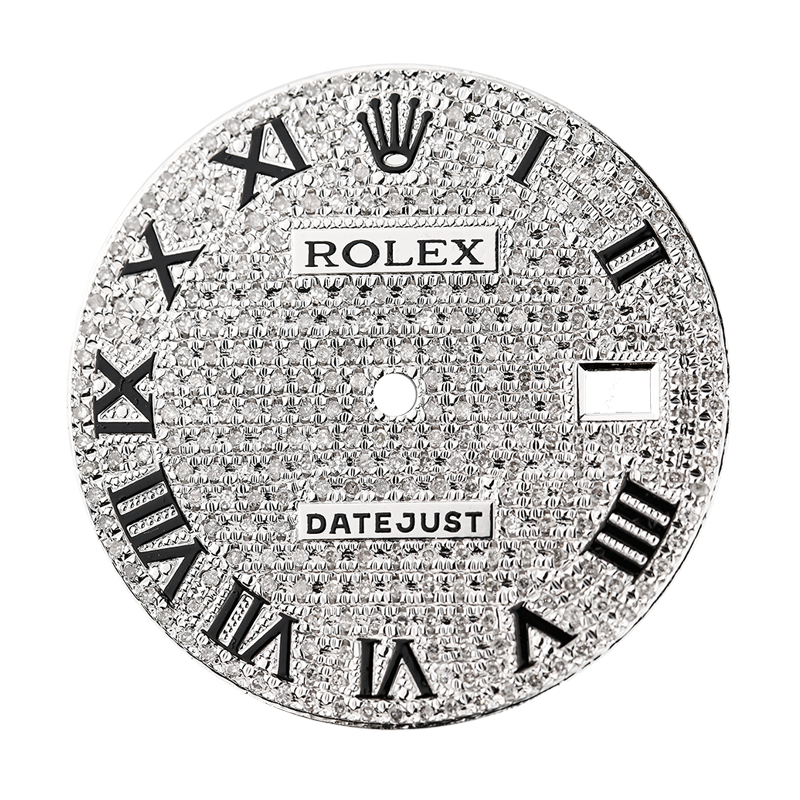 Rolex DateJust 36mm Steel Diamond Pavé Custom Dial