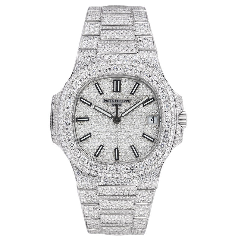 Patek Philippe 5711 Stainless Steel Full Diamond Set Custom Watch