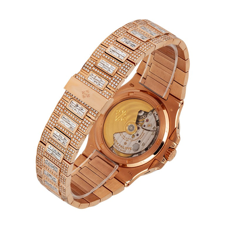 Custom Diamond Set Patek Philippe Nautilus 5711/1R-001 Rose Gold Watch