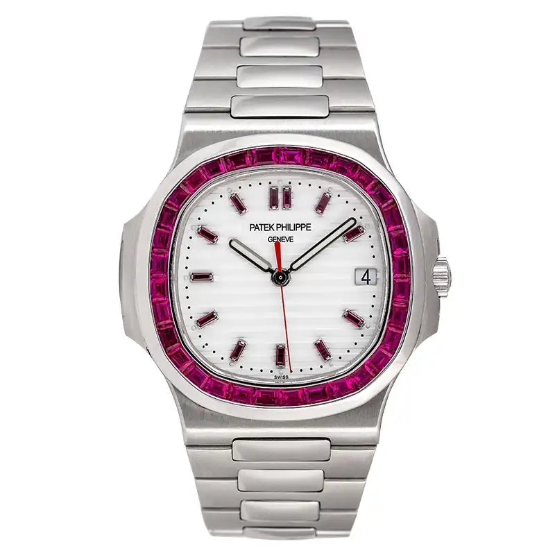 Full view - Custom Ruby Patek Philippe Nautilus 5711 Steel