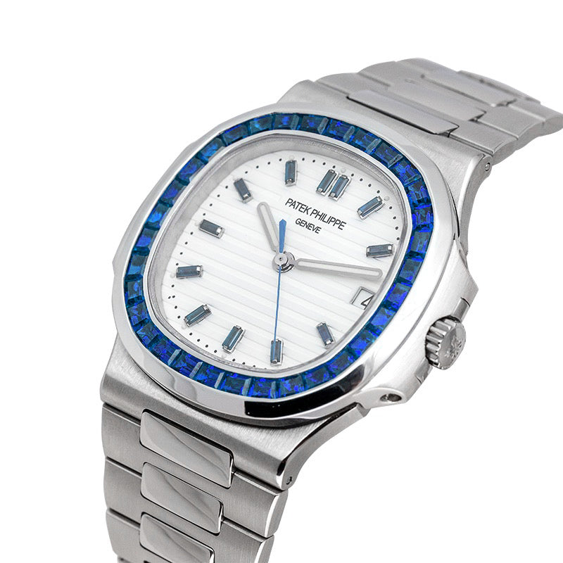 Custom Sapphire Patek Philippe Nautilus 5711 Steel Watch