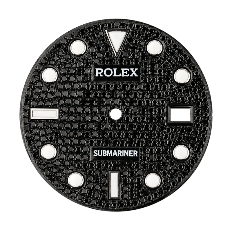 Rolex Submariner 40mm Black Diamond Pavé Custom Dial