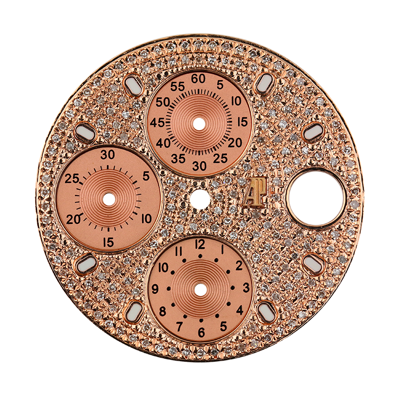 Custom Rose Gold Diamond Paved Dial for Audemars Piguet Royal Oak Offshore 42mm