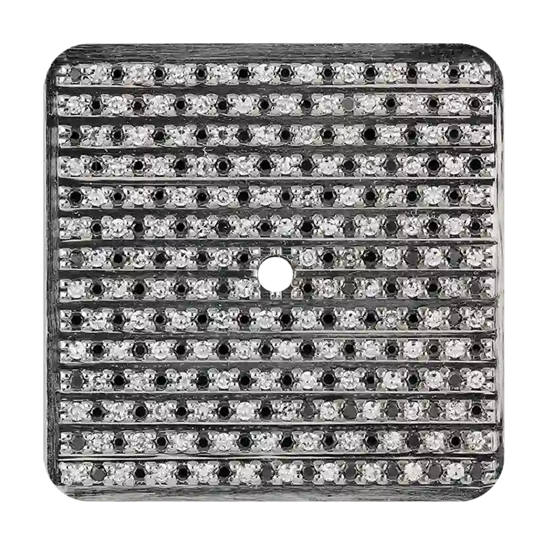 Cartier Santos 100 Large Black and White Diamond Pavé Custom Dial