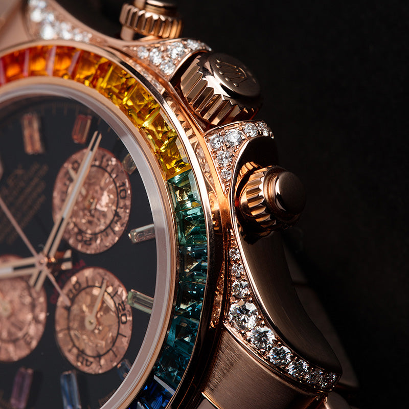 Rolex Daytona 18ct Everose Gold Custom Rainbow 116505