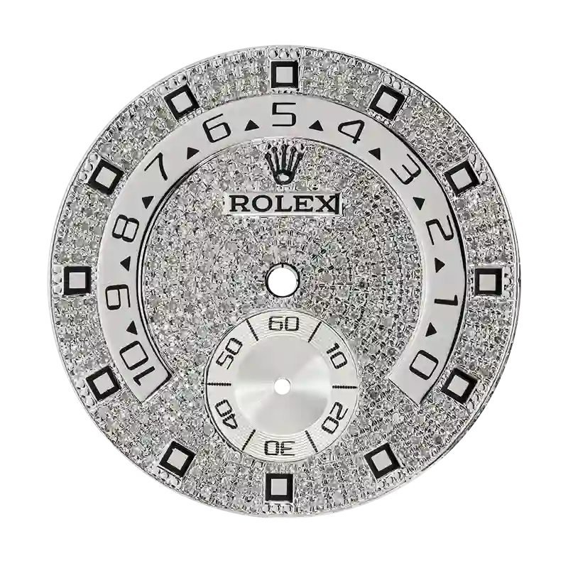 Custom Diamond Paved Dial for Rolex Yacht-Master II