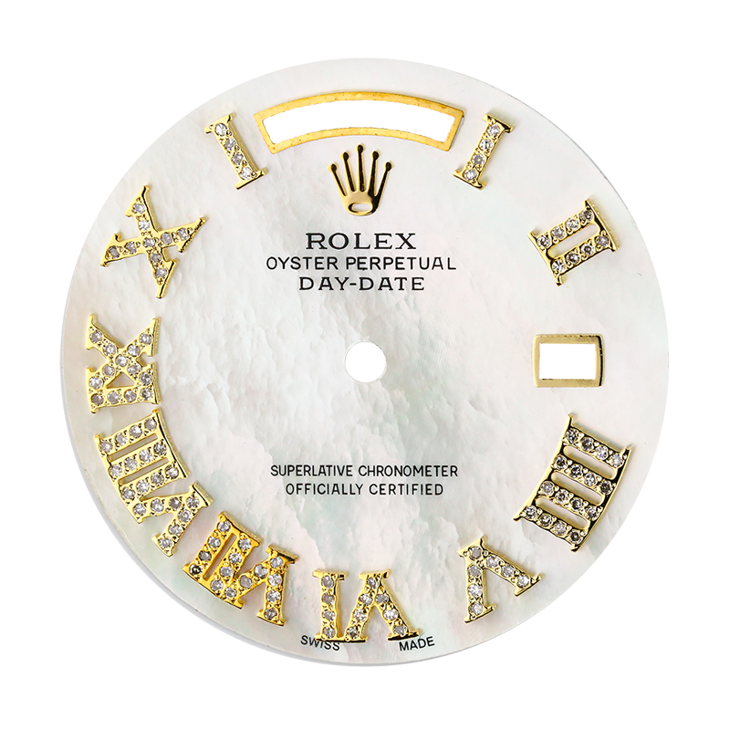 Rolex Day-Date 41mm Mother of Pearl/Diamond Numerals Custom Dial