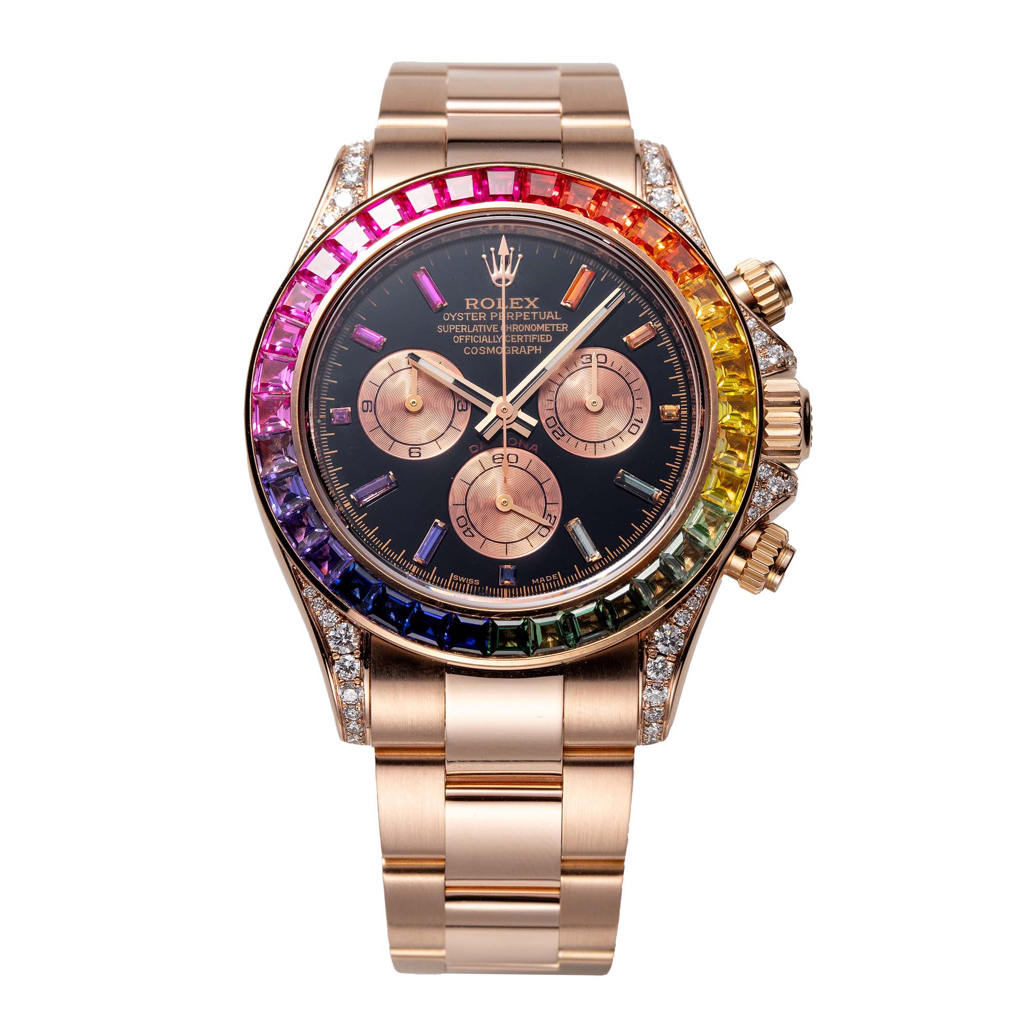 Rolex Daytona 18ct Everose Gold Custom Rainbow 116505