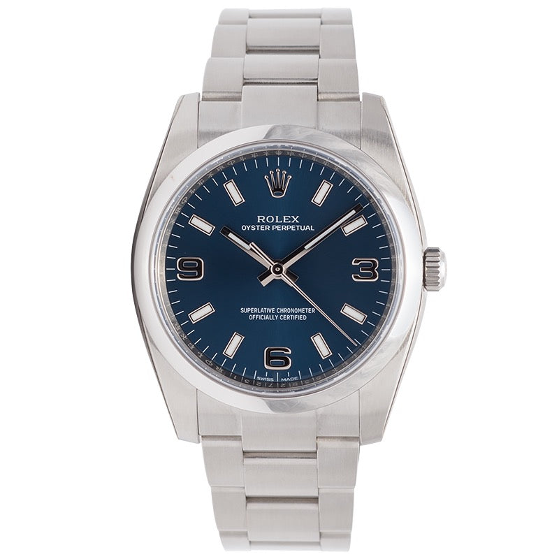 Rolex Oyster Perpetual 34 Steel Blue Dial Oyster 114200