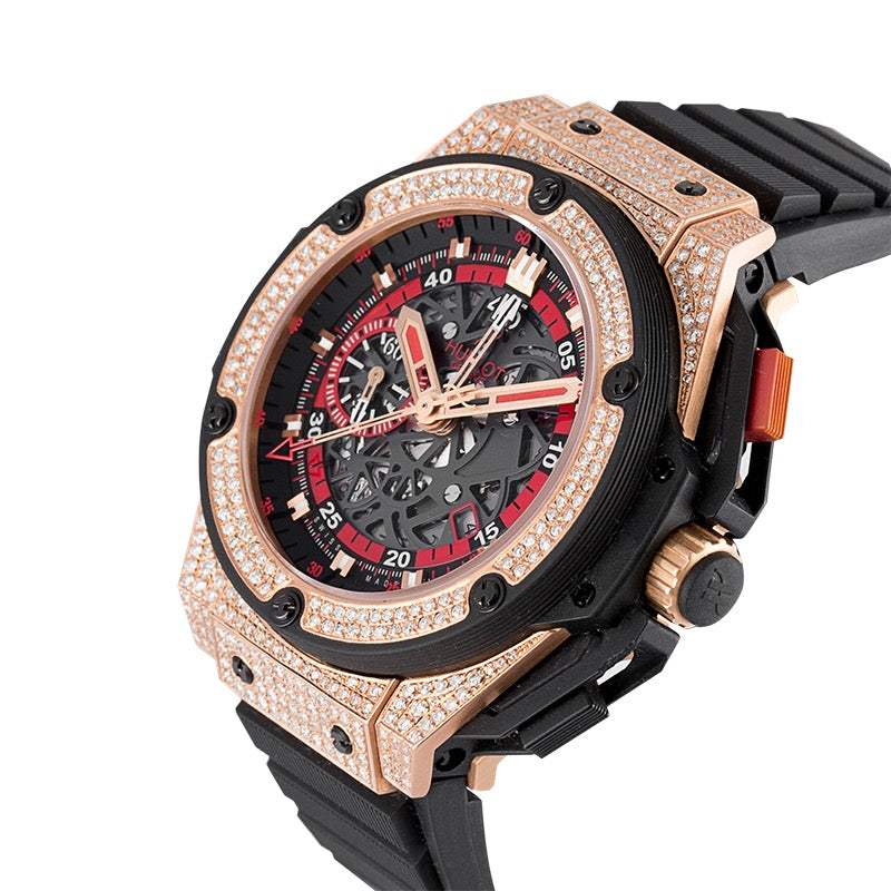 Hublot King Power UEFA Rose Gold Diamond Set Watch 716.OM.1129.HR.EUP12