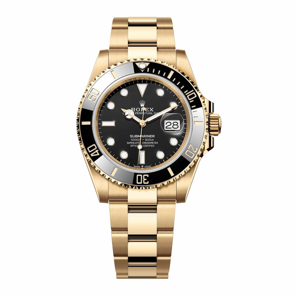 Rolex Submariner Date Yellow Gold Black Dial 126618LN at Time 4 Diamonds