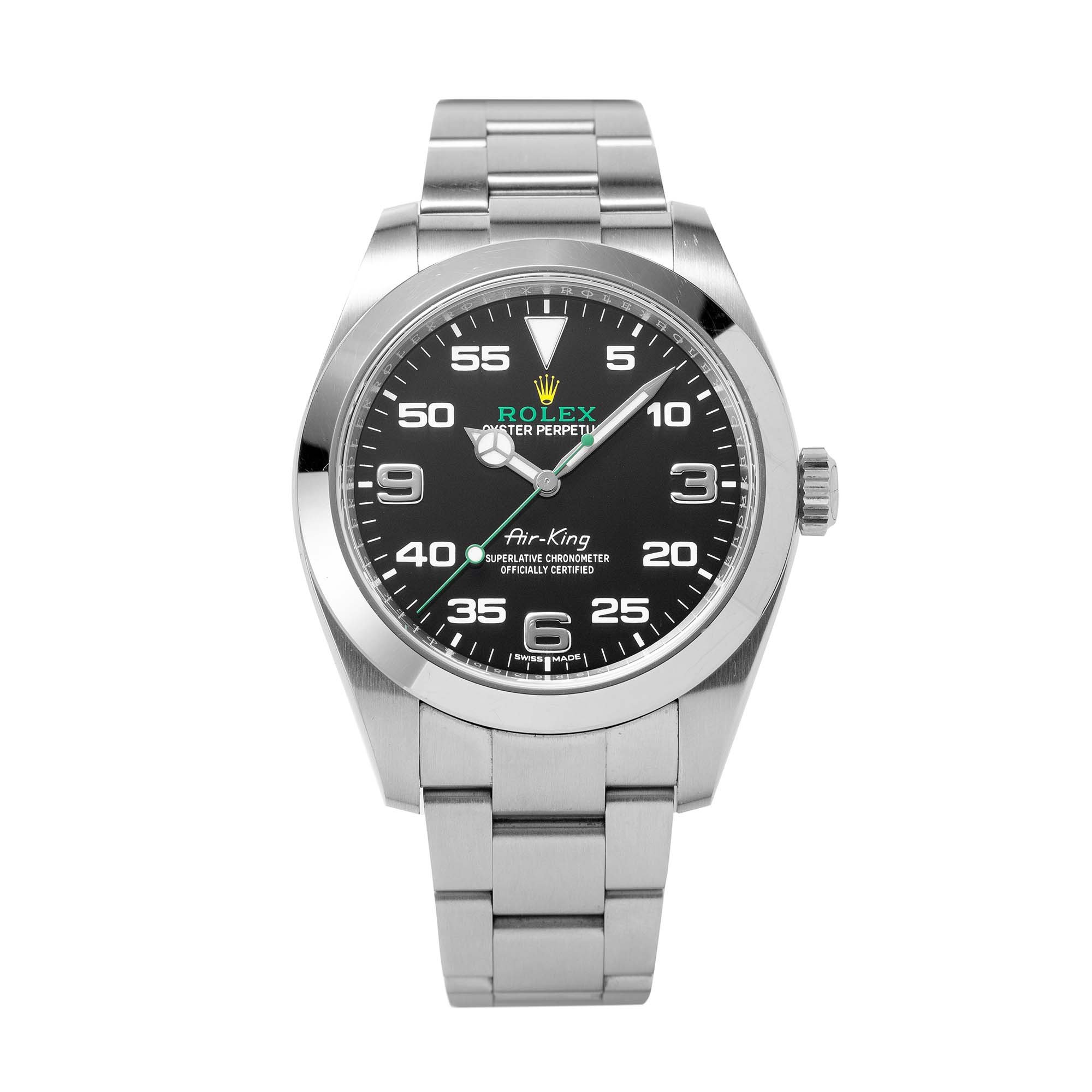 Rolex Air-King Steel Black Dial Watch 116900