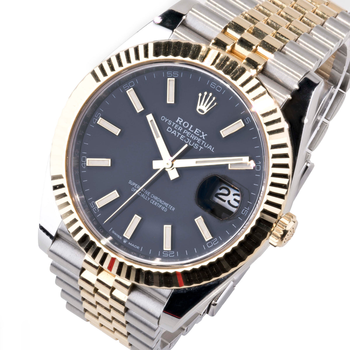 ROLEX DATEJUST 41 STEEL/GOLD BLACK DIAL JUBILEE 126333