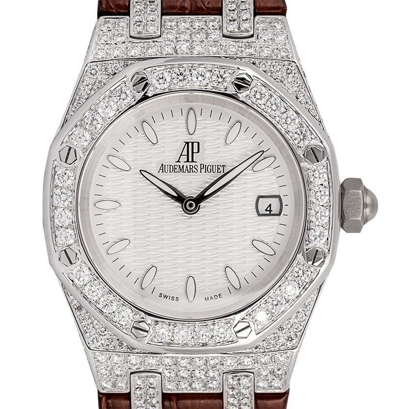 Custom Diamond Set Audemars Piguet Lady Royal Oak 33 Quartz Watch 67651ST.ZZ.D002CR.01