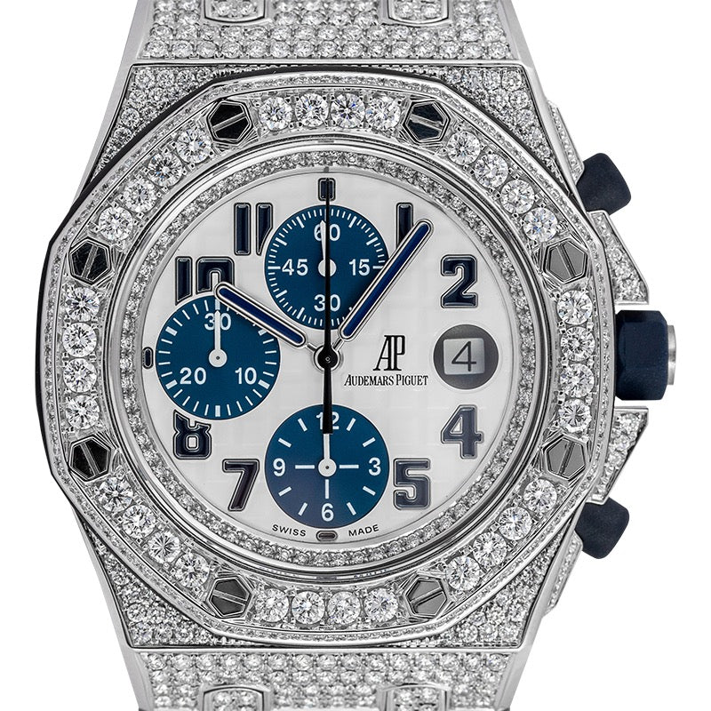 Audemars Piguet Royal Oak Offshore 42mm Diamond Set White/Blue Dial 26170ST.OO.D305CR.01